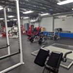 Multiple squat racks, deadlift platform, hip thrust and more!